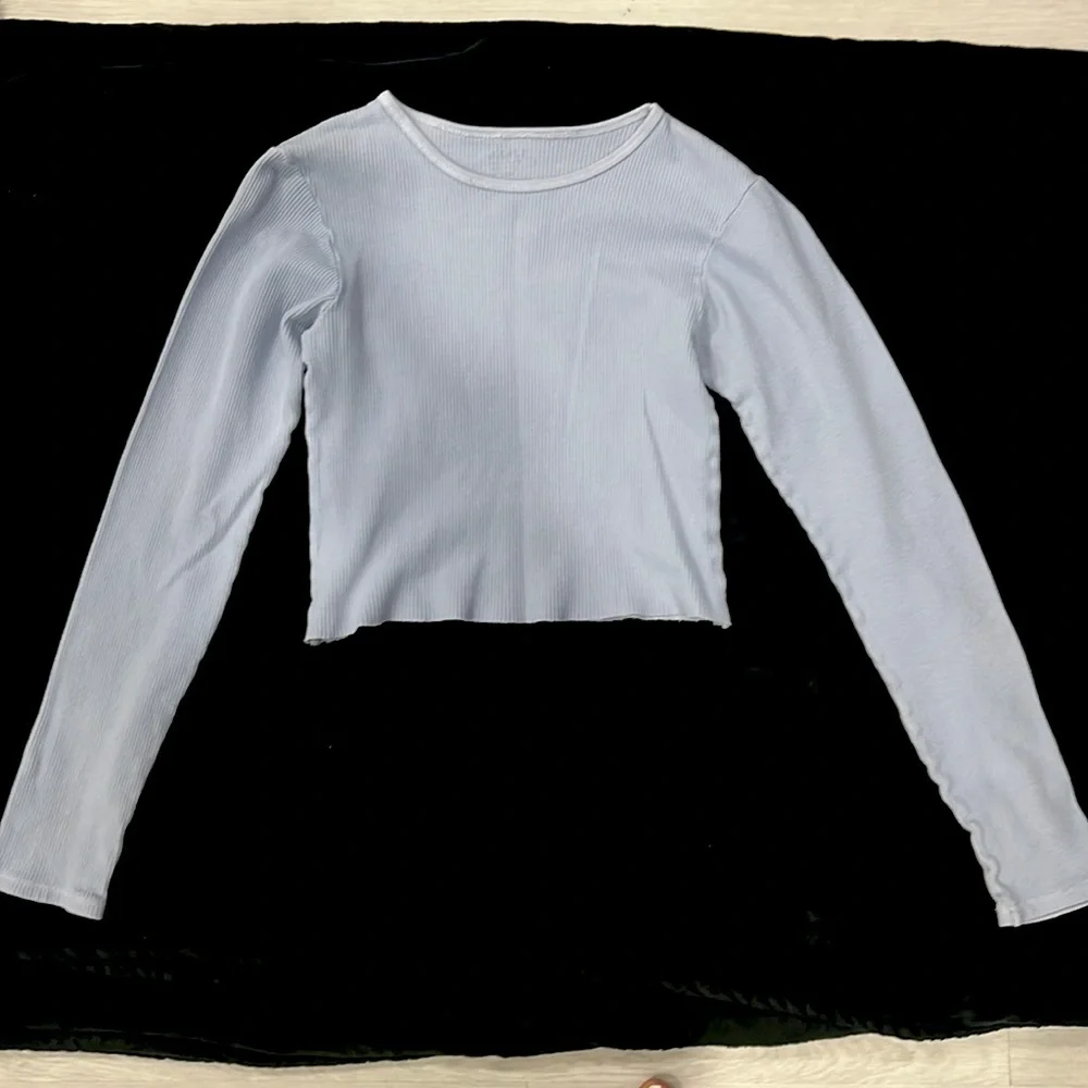 Brandy Melville Long Sleeve Blue Top - Picture 2 of 3